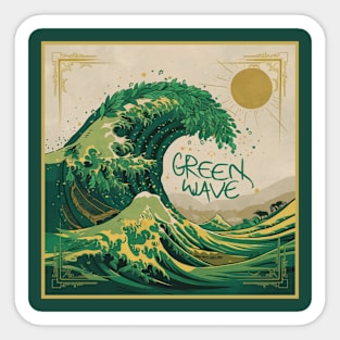 GREEN WAVE Sticker